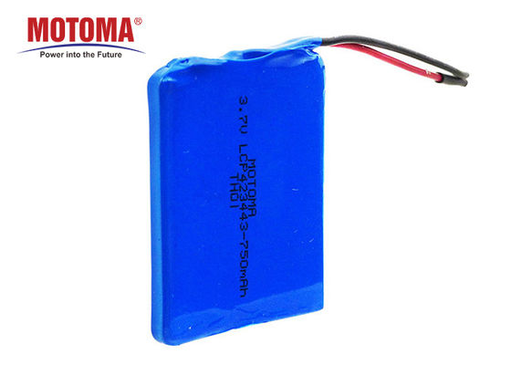 750mah батарея IEC62133 UN38.3 MSDS полимера лития 3,7 вольт перезаряжаемые одобрило