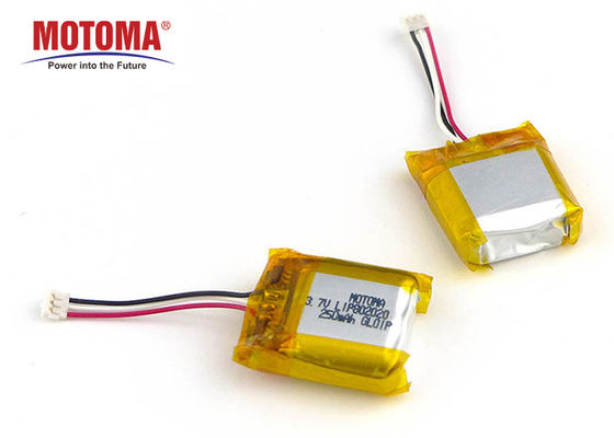 High Rate Rechargeable GPS Tracker Battery 250mah 3.7V For Bicycle Tracker